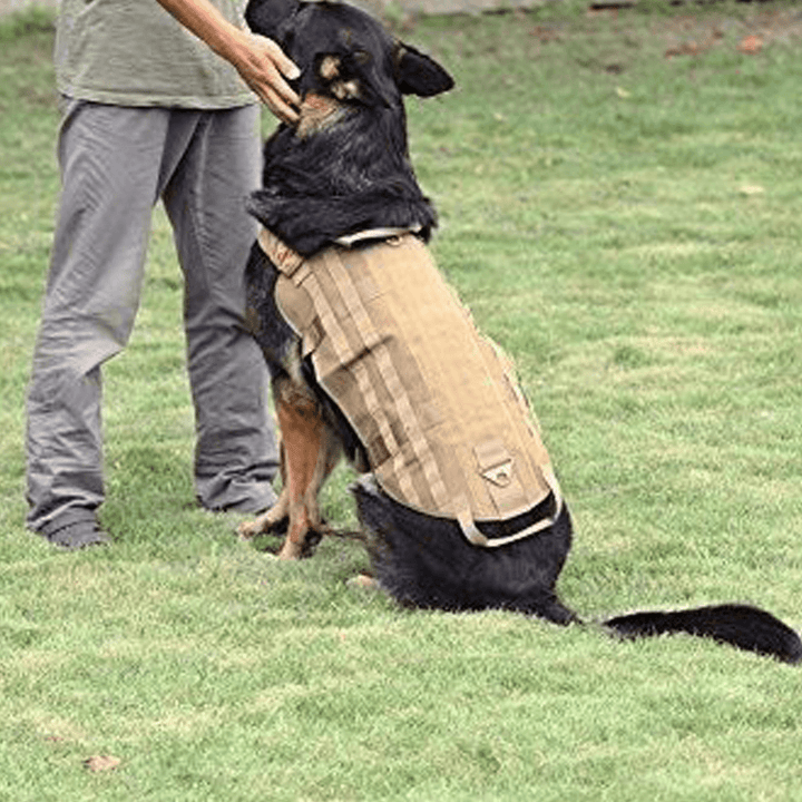 Tactical K9 Dog Military Police Molle Vest Nylon Service Canine Dog Harness XL - MRSLM