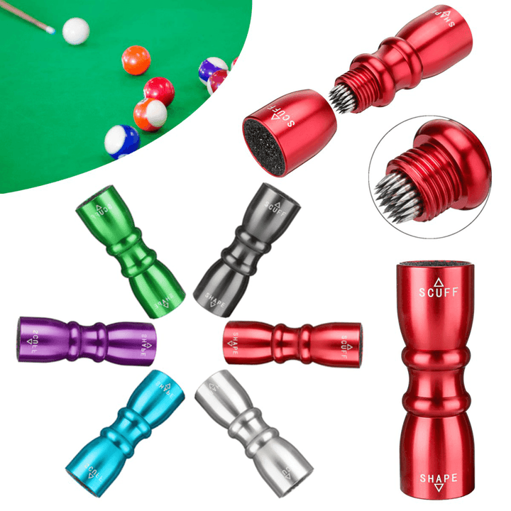 3-In-1 Snooker Pool Cue Tip Tool Table Tennis Cue Accessories Shaper/Tapper/Aerator Care Maintenance Tools Kit - MRSLM