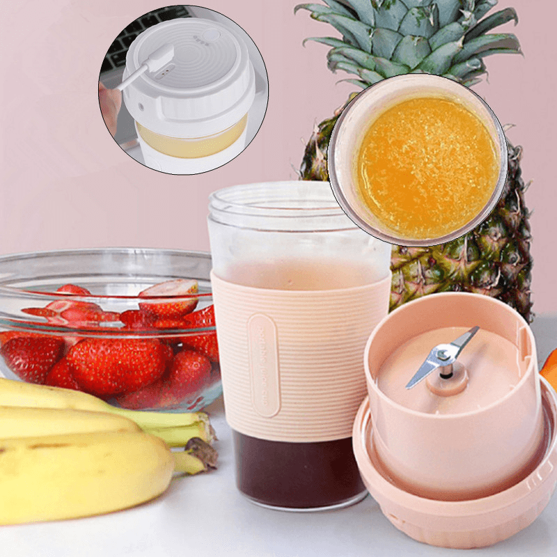 Nathome 250Ml Fruit Juicer Bottle Portable DIY Juicing Extracter Cup Magnetic Charging Portable Camping Picnic Travel Cup - MRSLM