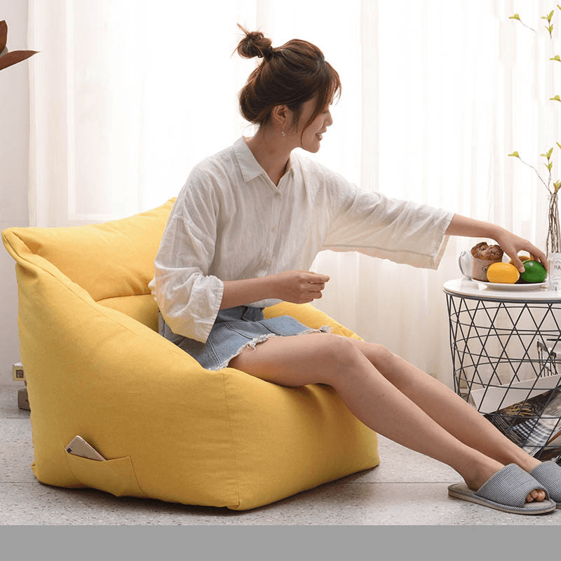 Square Couch Bean Bag Lazy Sofa for Leisure Sitting Room Household Bedroom Can Unpick and Wash - MRSLM