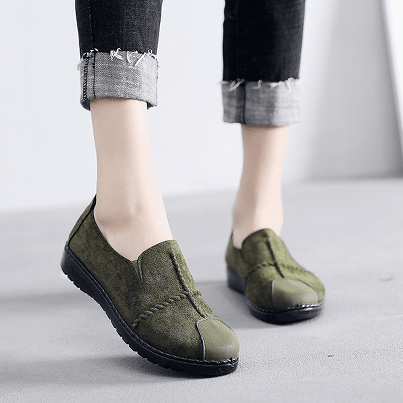 Women Casual Suede Soft Sole Loafers - MRSLM