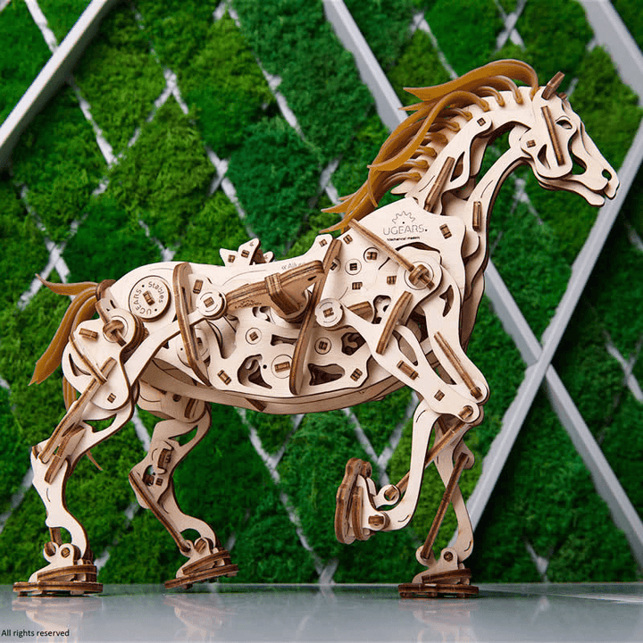 Bionic Horse Mechanical Trojan Horse Wooden Mechanical Transmission Model - MRSLM