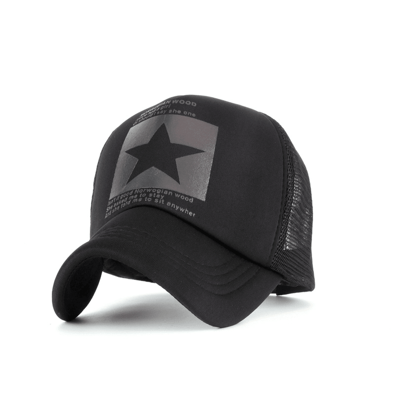 Big Five-Pointed Star Pattern Tennis Baseball Cap - MRSLM