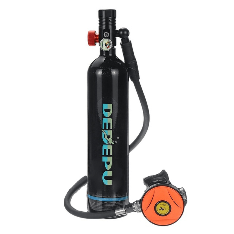 DEDEPU 1L Diving Scuba Tank 3000PSI Oxygen Cylinder Underwater Respirator Diving Tank Divers Spare Oxygen Equipment - MRSLM