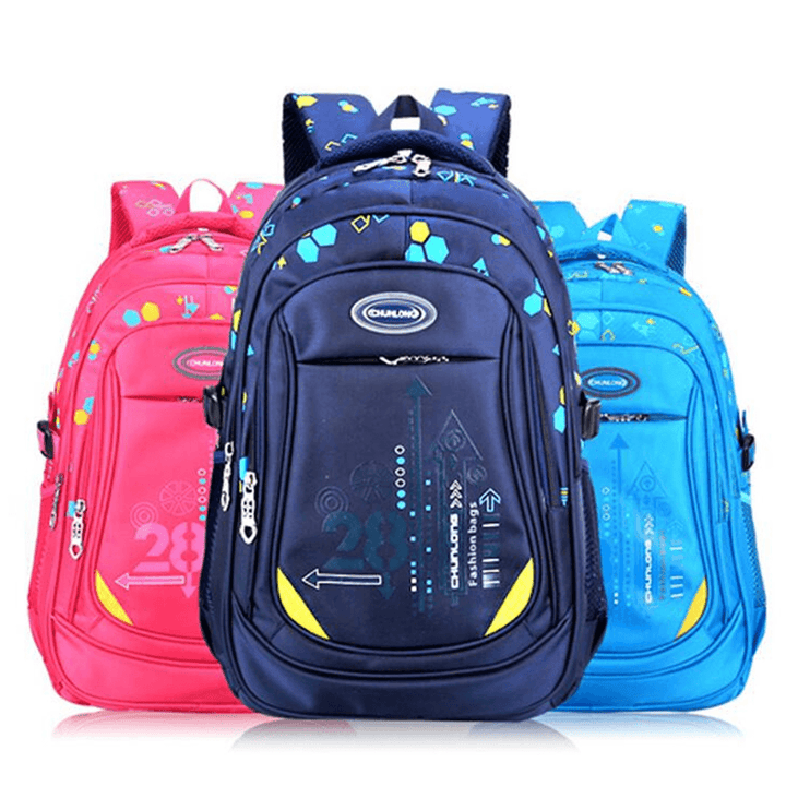 Nylon Large Waterproof Backpack Children School Bag for Middle Primary School Student - MRSLM