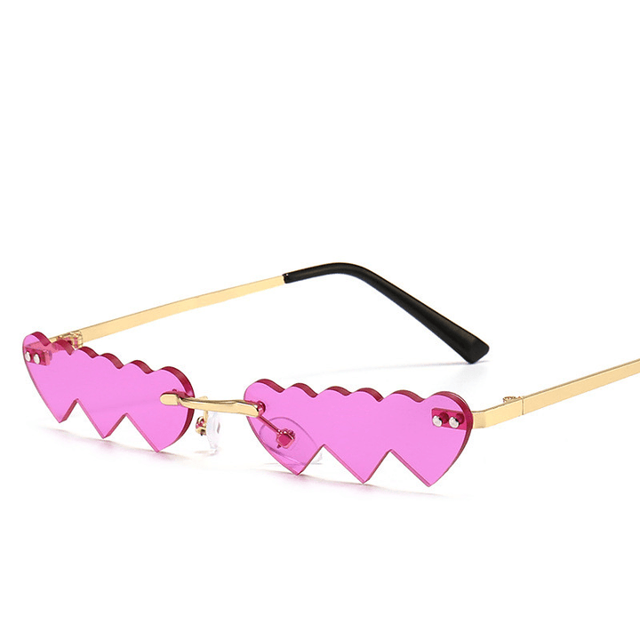 Women'S Trimmed Sunglasses with Metal Rimless Sunglasses - MRSLM