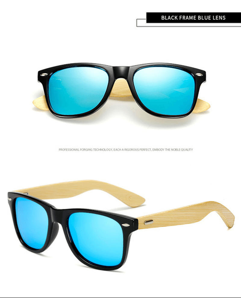 Wood Bamboo Sunlasses for Women Men Wooden Sun Lasses - MRSLM