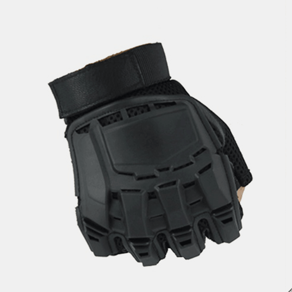 Outdoor Tactical Gloves Motorcycle Riding Sports Mountaineering Half-Finger Gloves Male Field Fitness Bike Gloves - MRSLM