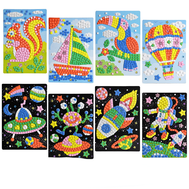 Children'S Handmade Materials EVA Diamond Mosaic Paste Painting Puzzle Stickers - MRSLM