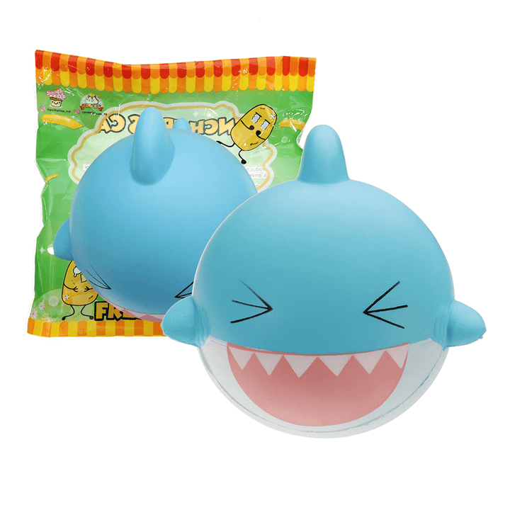 Squishyfun Shark Squishy 15Cm Jumbo Licensed Slow Rising Soft with Packaging Collection Gift - MRSLM