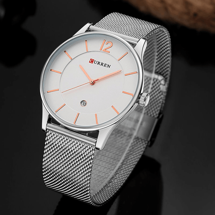 CURREN 8231 Full Metal Strap Fashion Men Watch Business Style Casual Dial Waterproof Quartz Watch - MRSLM