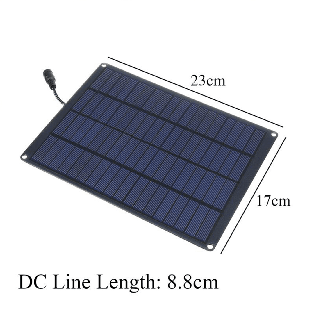 LEORY 5.5W 18V Solar Panel Monocrystalline Silicon Laminated Solar Panel W/ 10A/20A/30A/50A Controller - MRSLM