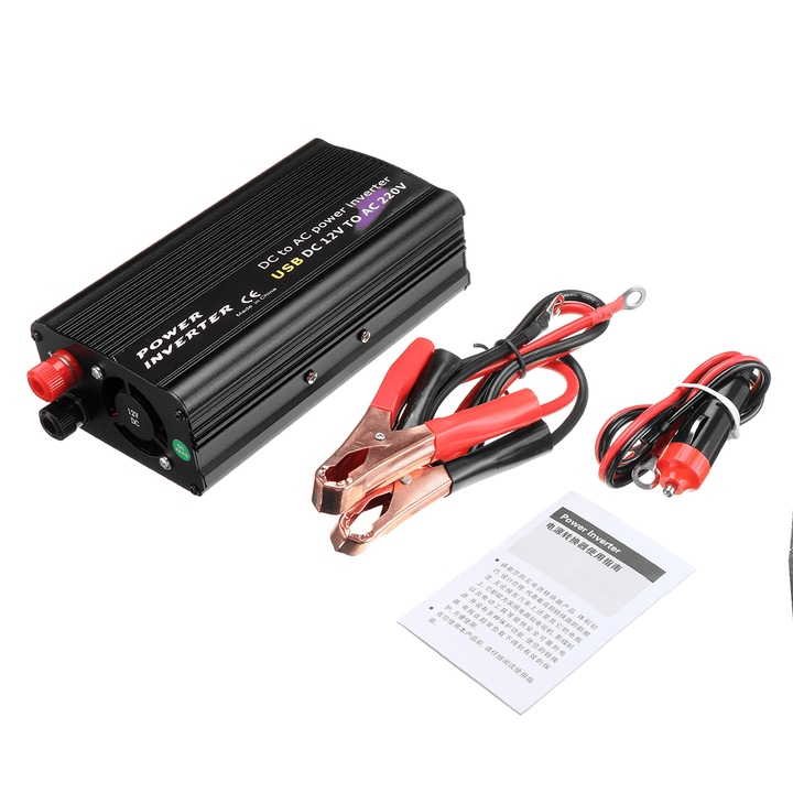 1200W Modified Sine Wave Solar Power Inverter 12/24V DC to 120/220V AC Converter - MRSLM