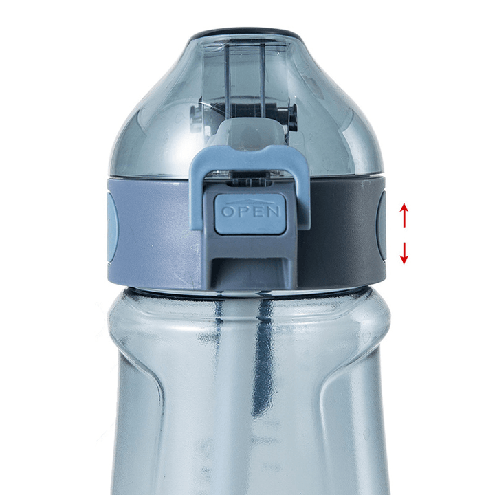 DILLER 1100Ml Tritan BPA Free Water Bottles with Detachable Straw Portable Large Capacity Sport Drink Kettle - MRSLM
