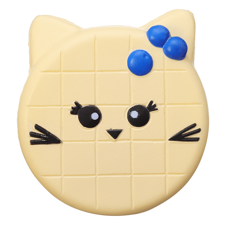 Bread Squishy Cat Face 10CM Jumbo Slow Rising Soft Toy Gift Collection with Packaging - MRSLM