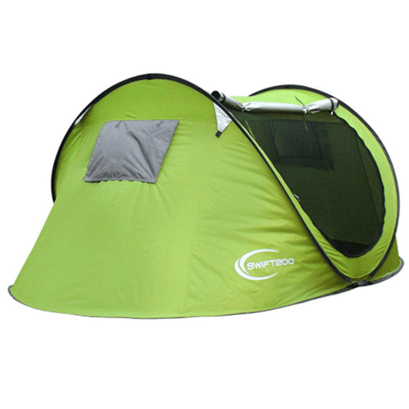 Outdoor 3-4 Persons Camping Tent Automatic Open Waterproof Single Layer Sunshade Canopy - MRSLM