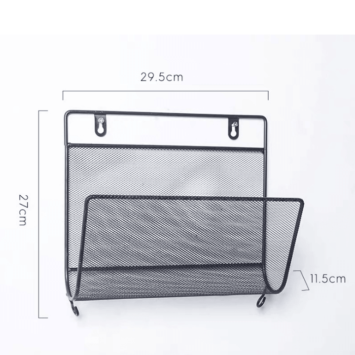 Wall Shelf Metal Floating Shelving Home Decorative Storage Wall Mounted Rack Bookshelf - MRSLM