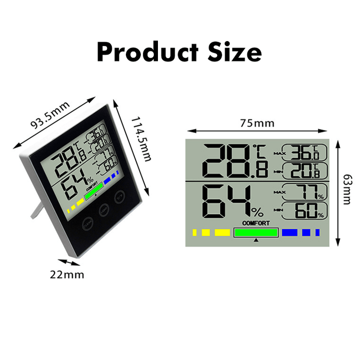 CH-910 Electronic LCD Digital Display Thermometer Hygrometer - MRSLM