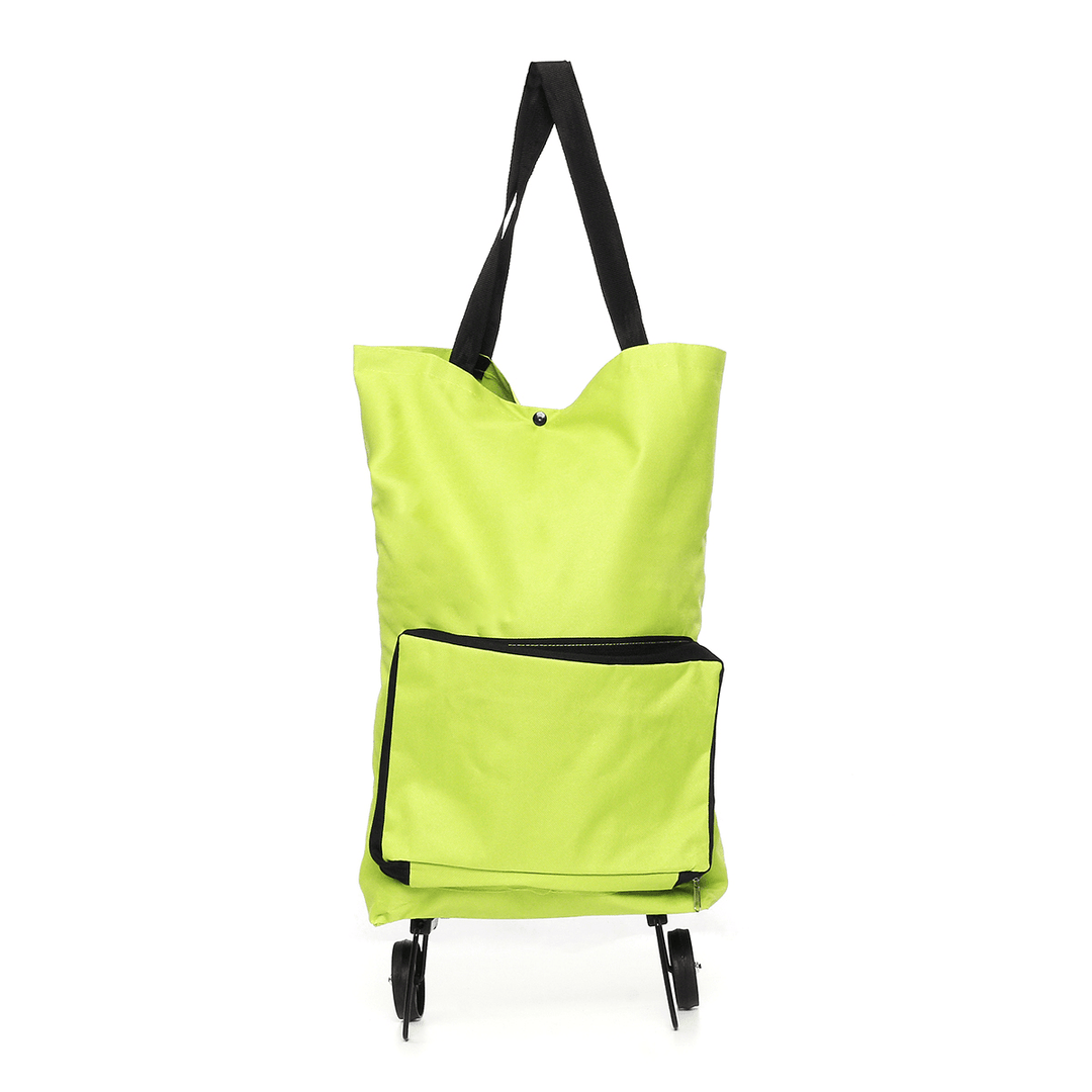 30L Portable Folding Shopping Trolley Cart Storage Bag Luggage Wheels Basket Outdoor Travel - MRSLM