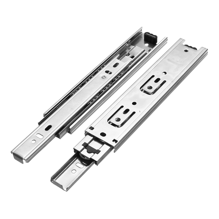 2Pcs Wide Ball Bearing Slide Rail Cabinet Drawer Runners Slider Long 200Mm - MRSLM