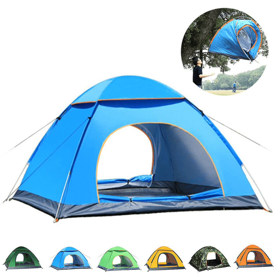 2-3 People Automatic Camping Tent 2 Door Breathable Waterproof Family Tent UV Protection Sunshade Canopy Outdoor Travel Beach - MRSLM