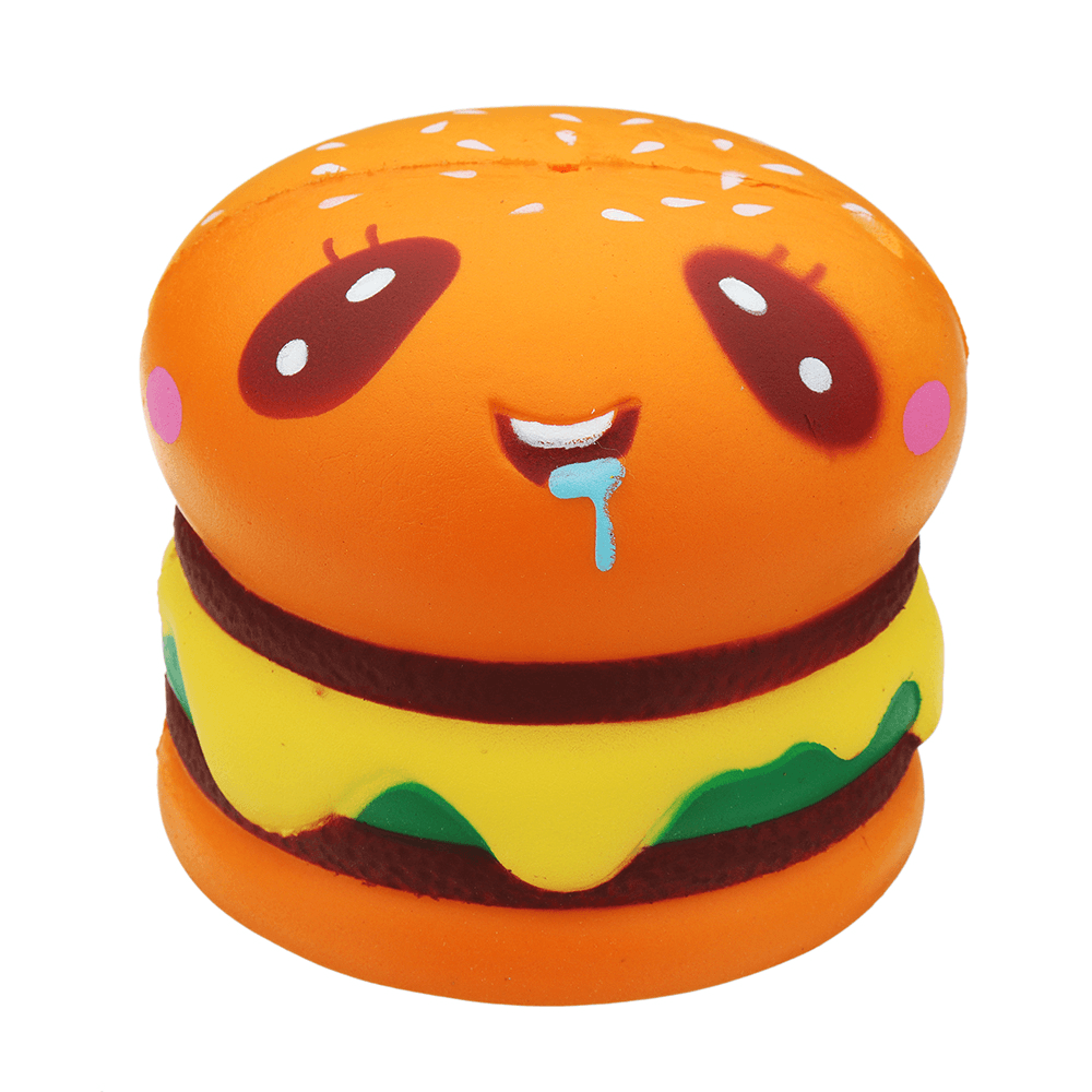 Burger Cat Squishy 8*8.5 CM Slow Rising Collection Gift Soft Fun Animal Toy - MRSLM