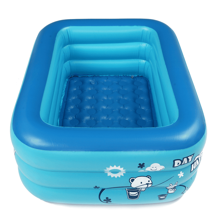 180Cm Thicken Inflatable Swimming Pool Rectangle Baby Children Square Bathing Tub 3 Layer Pool Summer Water Fun Play Toy - MRSLM