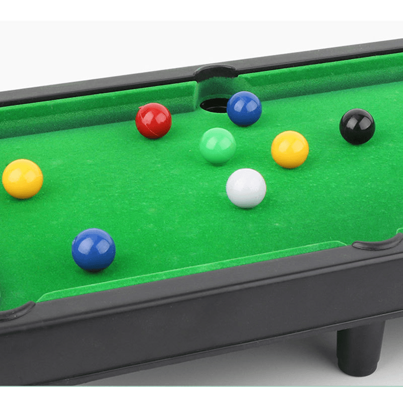 Mini Table Ball Game Set Parent-Child Billiards Game Snooker Table with Pole Frame Snooker Pool Table - MRSLM