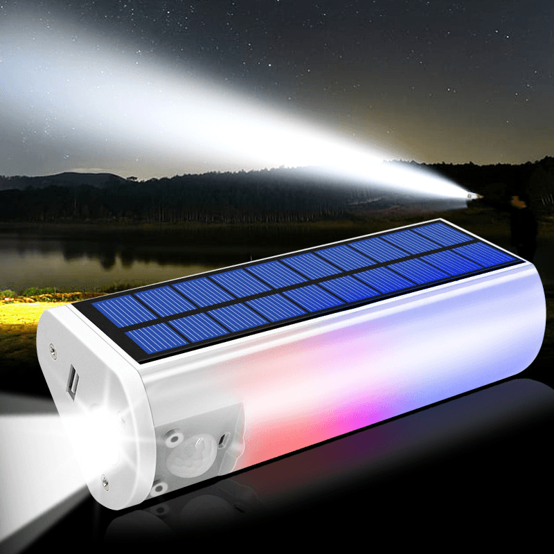 XANES® 260LM Multifunctional Solar Camping Light Waterproof Power Bank 3 Modes Work Lamp Outdoor Travel Hiking Tent Light - MRSLM