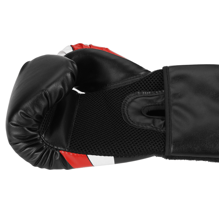 1 Pair Red/Black Adult Boxing Gloves Professional Sandbag Liner Gloves Kickboxing Gloves Men Women Boxing Training Fighting Tool - MRSLM