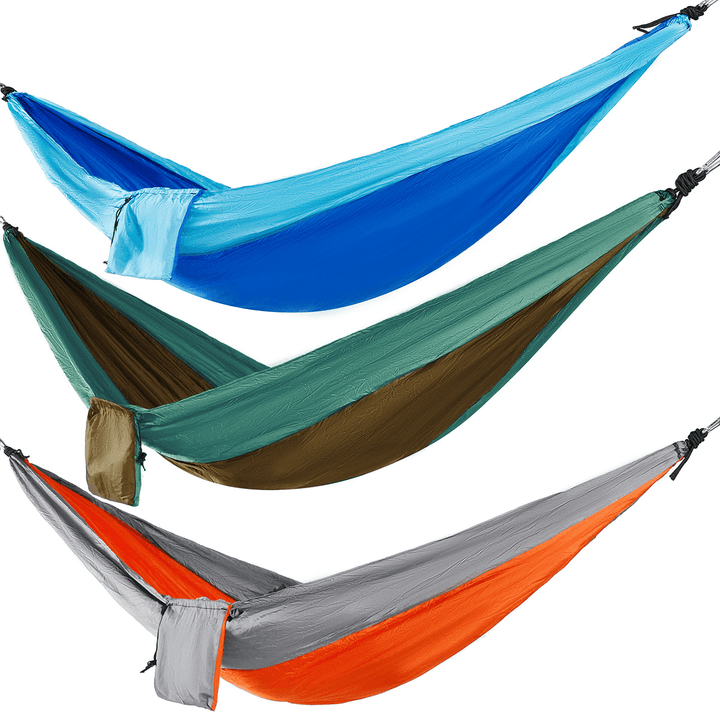 Ipree® Double Person Hammock Nylon Swing Hanging Bed Outdoor Camping Travel Max Load 300Kg - MRSLM