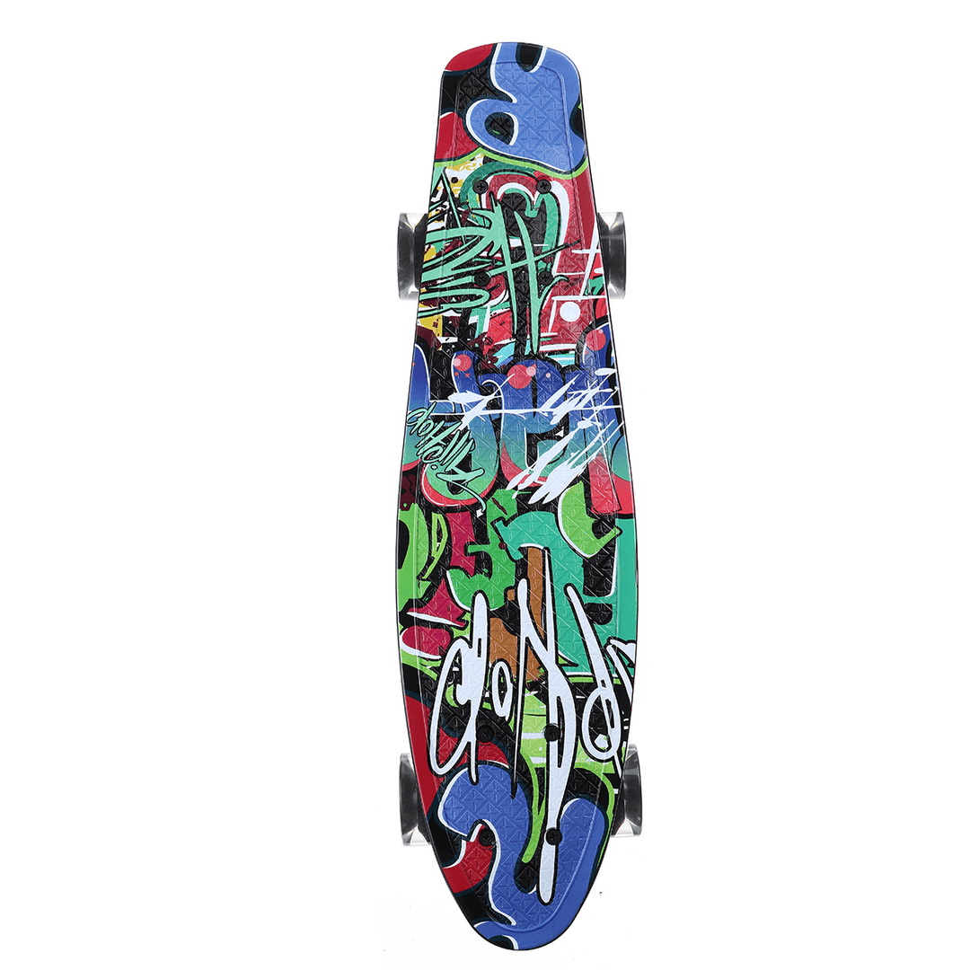 22 Inch Skateboard 4 Flashing Wheels Teenager Adult Figure Skating Street Outdoor Sports Skating Board - MRSLM