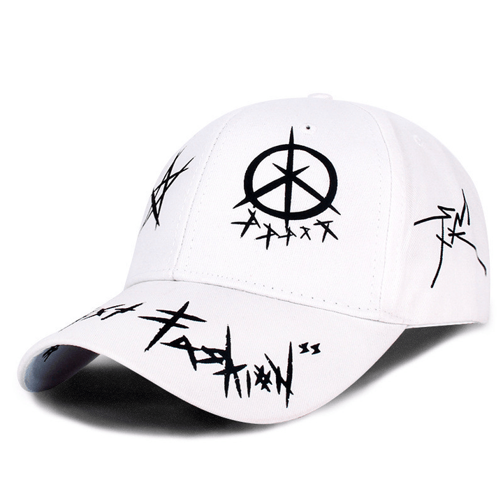 Graffiti Black and White Color Matching Cap Hip Hop Baseball Cap - MRSLM