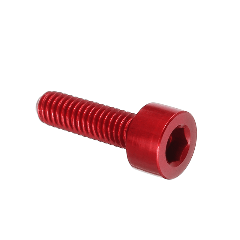 Suleve™ M3AH2 10Pcs M3X10Mm Hex Socket Cap Head Screws 7075 Aluminum Alloy Red - MRSLM