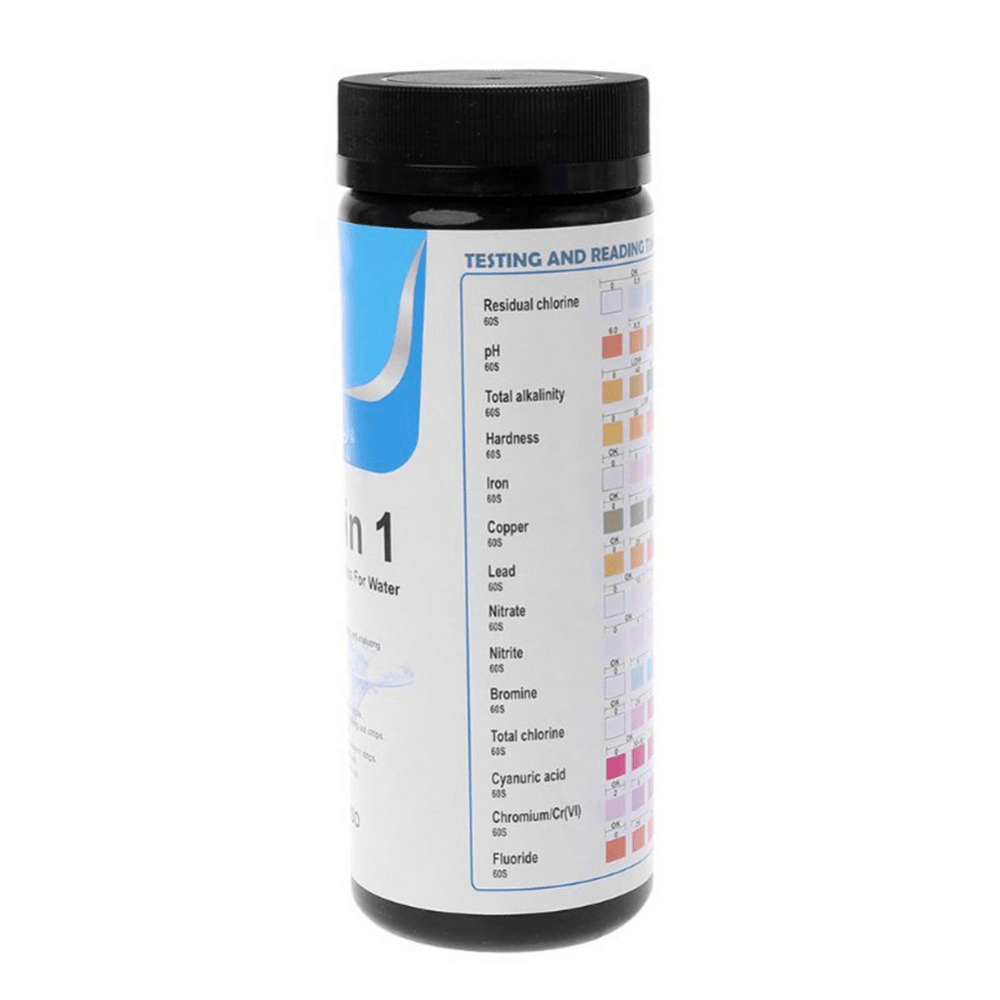 100PCS Upgrade 14-In-1 Drinking Water Test Strip Tap Water Quality Test Strip for Testing Hardness PH Bromine Nitrate Water Quality Tester - MRSLM