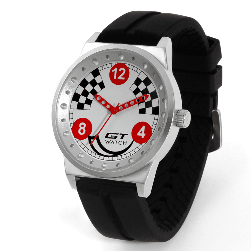 GT 002 Sport Fashion Casual Silica Gel Watch Band Car Racing Style Men Quartz Wrist Watch - MRSLM