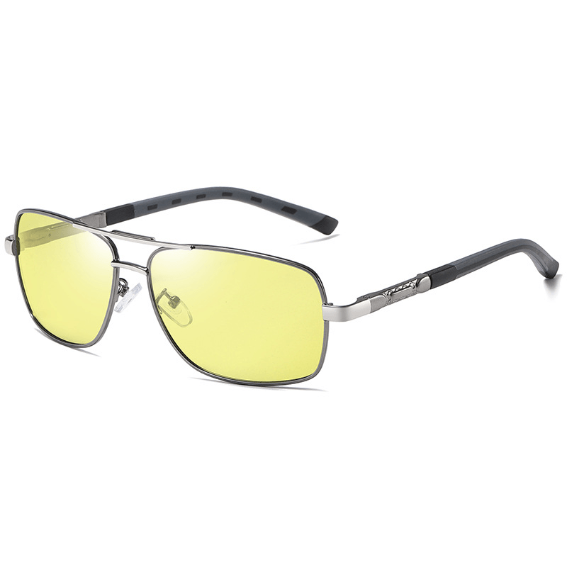 Men'S Square Driving Color Changing Sunglasses - MRSLM