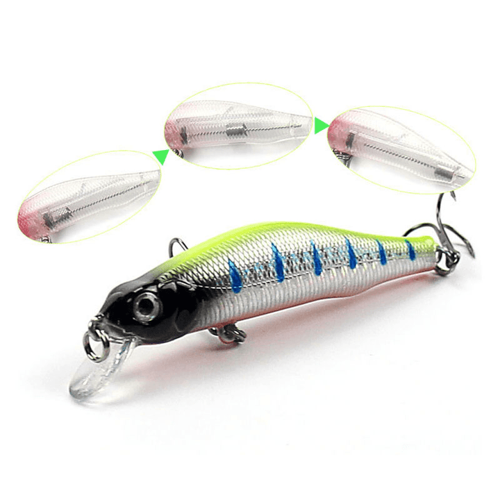 ZANLURE 1Pc 80Mm/3.15" 8.5G Magnet Minnow Fishing Lure Artificial Hard Bait Hook 3D Eyes Sea Fishing - MRSLM