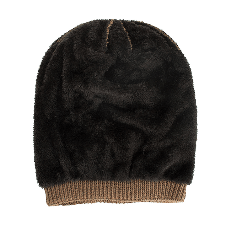 Winter plus Velvet Thicken Hedging Cap Knitted Beanie Hat - MRSLM