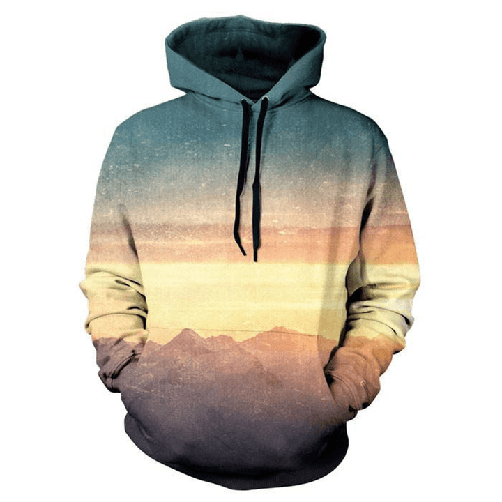 3D Digital Printing Ocean Wave Art Landscape Hoodie - MRSLM