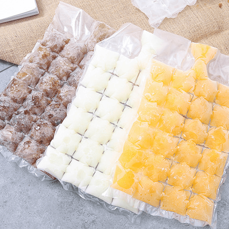 10Pcs Ice Cube Mold Disposable Self-Sealing Ice Cube Bags Transparent Faster Freezing Ice-Making Mold Bag Kitchen Gadgets - MRSLM