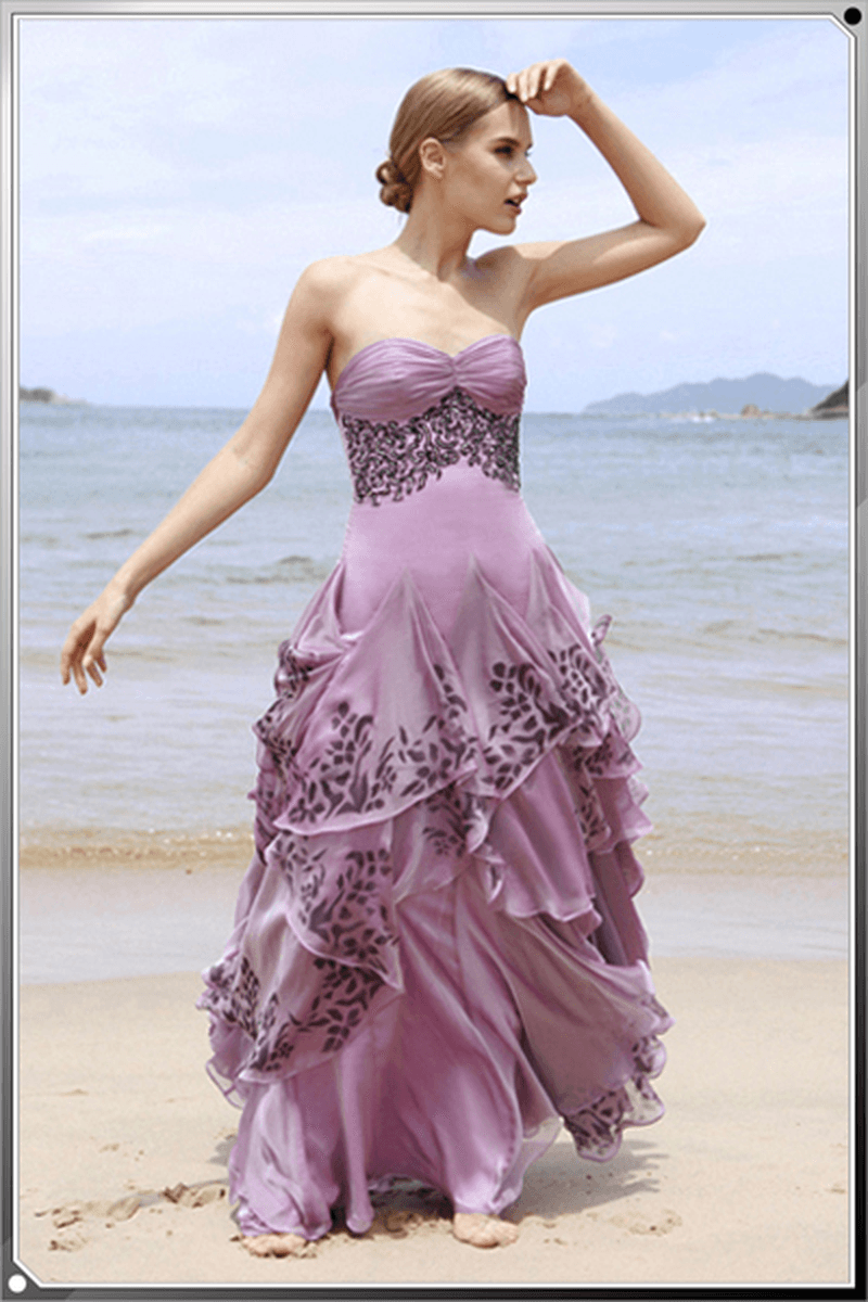 A-Line Sweetheart Floor Length Sleeveless Beaded Evening Dresses Formal Dresses - MRSLM