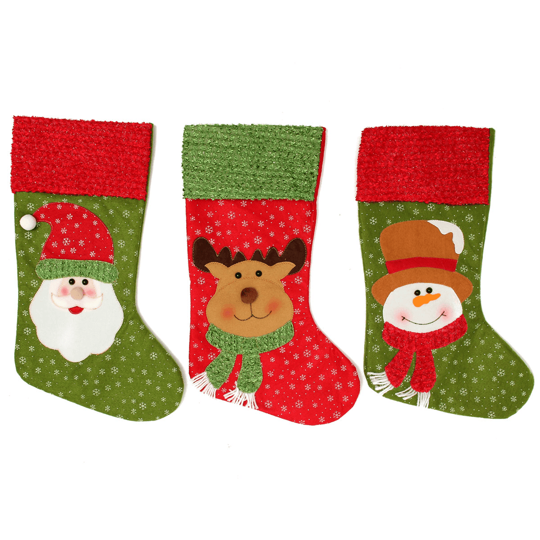 Christmas Santa Clau Snowman Elk Stockings Hanging Gift Bag Christmas Party Deocration - MRSLM