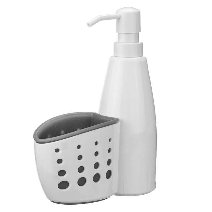 400Ml Soap Dispenser Storage Box Tabletop Liquid Detergent Sponge Container - MRSLM