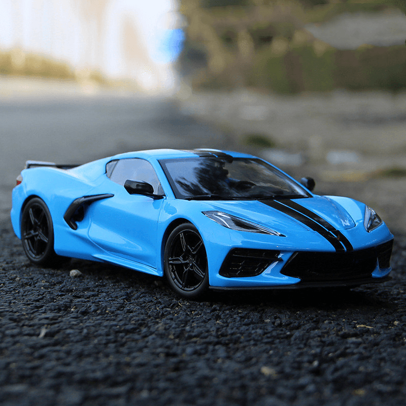 Simulation Alloy Car Model Metal Toy Car Chevrolet Corvette C8 Sports Car - MRSLM