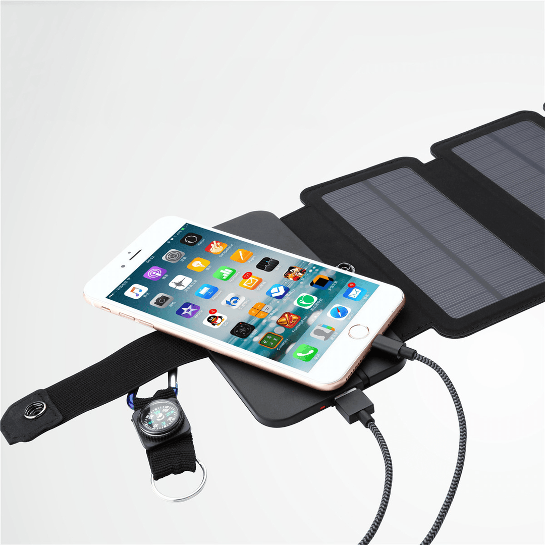 Folding Solar Panel 15W/20W Portable Camping Hiking Phone USB Charger Power Bank - MRSLM