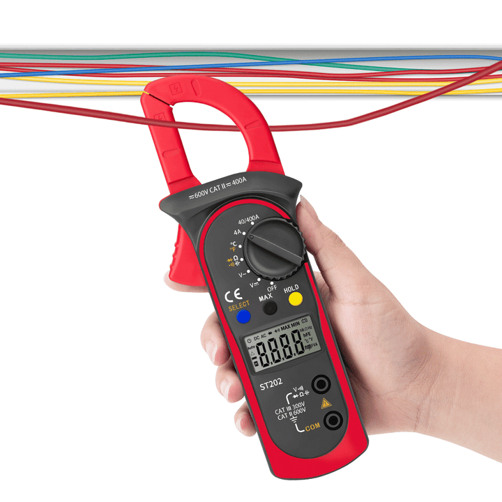 ANENG ST202 Digital Clamp Multimeter Resistance Ohm Transistor Testers Current Voltmeter Lcr Clamp Meter with Temperature - MRSLM