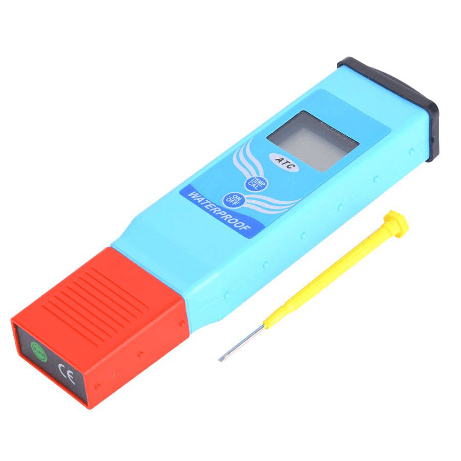 Digital PH Meter Waterproof Ph/Temperature Tester Water Quality Test with Dual Level LCD Display - MRSLM