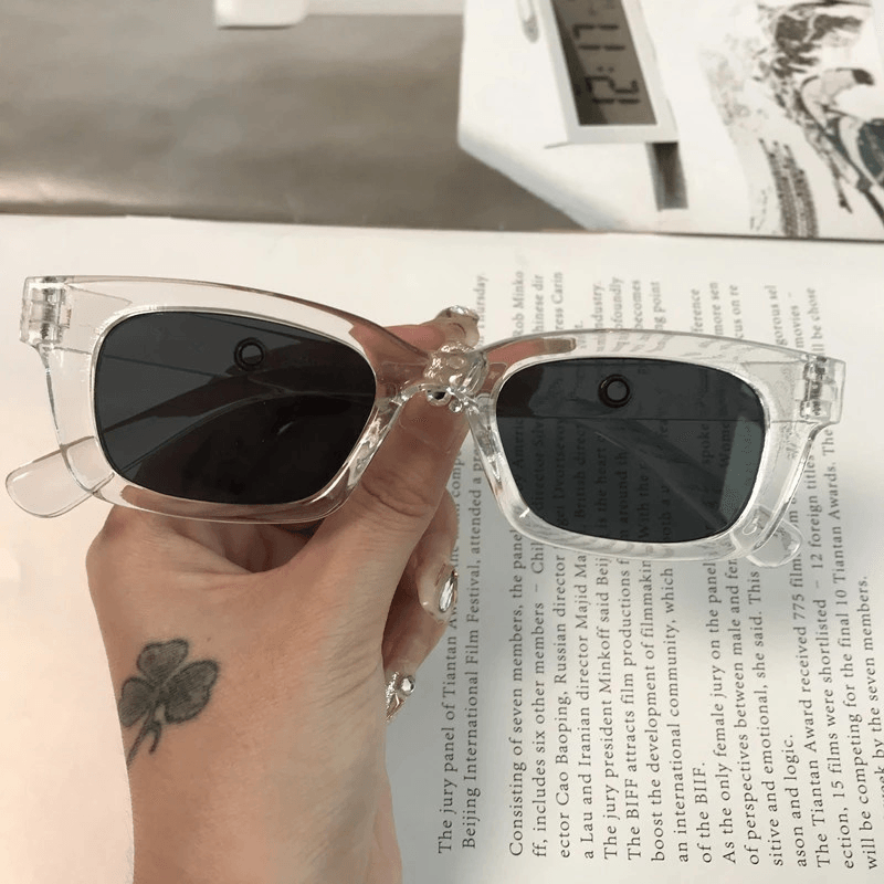 Square Sunglasses Men and Women with the Same Sunglasses Trend Retro Korean Ins Net Red Street Shooting Glasses - MRSLM