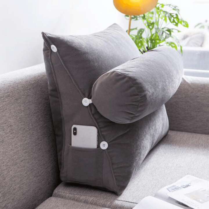 Lumbar Pillow Big Backrest Reading Rest Pillow Lumbar Support Chair Cushion for Sofa Bed Lumbar Pillow - MRSLM